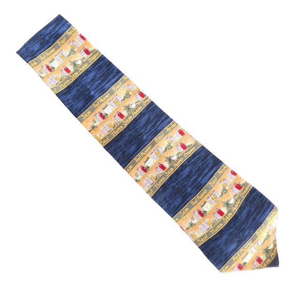 Neil Allyn Men Necktie 100% Silk Geometric Color Blue Multi Size 59x4 - NWOT - Picture 1 of 5